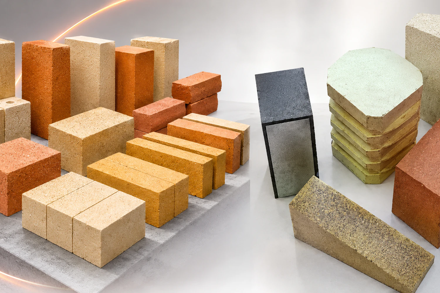 Ladrillos y piezas refractarias conformadas